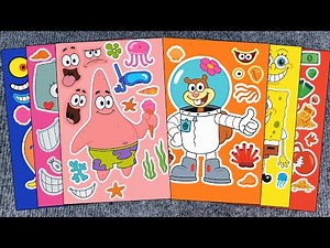 Sticker Book DIY💥Decorate with Sticker Book Spongebob,Squarepants💦Pixel Sticker
