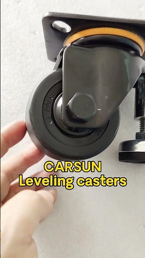 Leveling casters All black low gravity caster wheels swivel casters