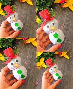 A cute snowman made from old ropes is a great idea for Christmas. (PART 1 | Dekor