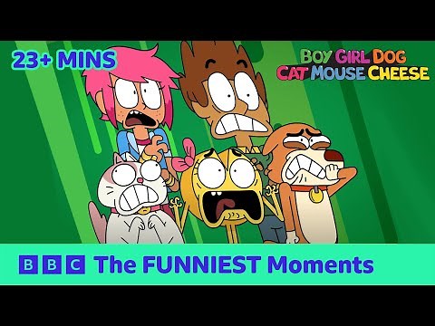 The FUNNIEST Moments with #BoyGirlDogCatMouseCheese | 23+ Mins | Cartoons for Kids