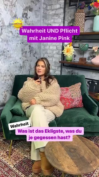Mit welchem Tier sich Janine Pink am meisten identifiziert und worauf sie bei anderen am ehesten achtet, erfahrt ihr in einer neuen Runde Wahrheit UND Pflicht!😉😊 #ffs #reel | SAT.1 Frühstücksfernsehen