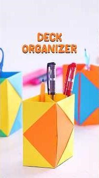 DIY Desk Organiser 📚 | Easy Desk Organizer at Home | Study Table Storage