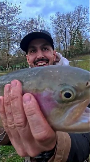 HUGE RAINBOW TROUT 🤯— my latest video! #shorts #fishing #trout #fishing #aveyron #bigfish