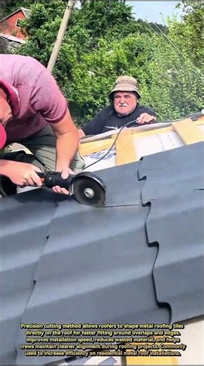 Roofers Are Using THIS Metal Tile Cutting Trick! ⚡