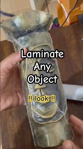 How to laminate any object. #easytrick #easydiy #lamination #bestoutofwaste #artandcraft #bottleart