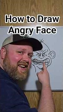 How to draw an angry face