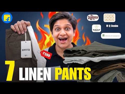 Best Summer Linen Pants for Men Under 800🤯 on Flipkart | Roadster, Urbano, Bellaciao Review & Try-On