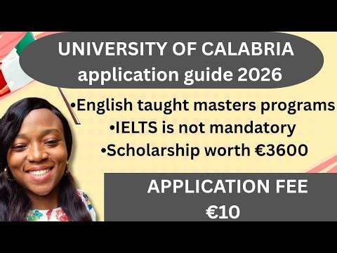UNIVERSITY OF CALABRIA 🇮🇹 |CALL FOR APPLICATION 2026 |STUDY IN ITALY 🇮🇹