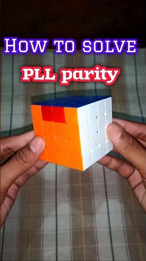 how to solve PLL parity in 4/4 Rubik's cube 😎#shorts #cube#trending