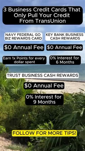 Only got TransUnion looking right? Bet. Run the play. Here’s 3 banks that pull strictly from TransUnion — perfect if your Equifax or Experian still need cleanup: 🏦 Navy Federal — major approvals with internal scoring 🏦 KeyBank — personal & business plays available 🏦 Truist — flexible approvals and soft pull prequal options 🔥 If your TransUnion is solid, these 3 can unlock the bag — personal credit cards, lines, and even business funding without touching the other bureaus. Pro tip: Always fre