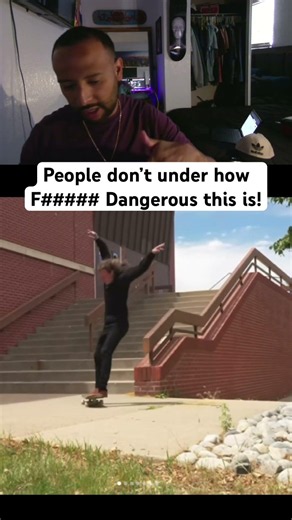 The most dangerous type of grind!! Imo #skate #skateboarding #reaction #skatepark