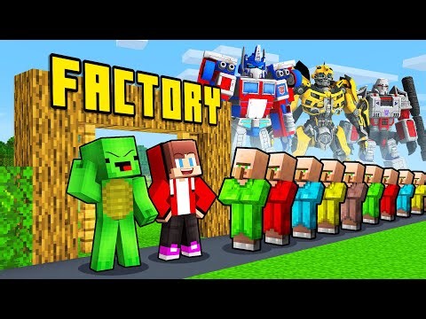 JJ and Mikey Opened TRANSFORMER FACTORY - Maizen Minecraft Animation