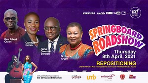 Get ready for an amazing Springboard VIRTUAL experience this Thursday, 8th April from 10am-12noon - MTN Ghana, Enterprise Group, Universal Merchant Bank, Daily Graphic, Joy 99.7 FM #Springboard2021 #SpringboardRS | Comfort Ocran