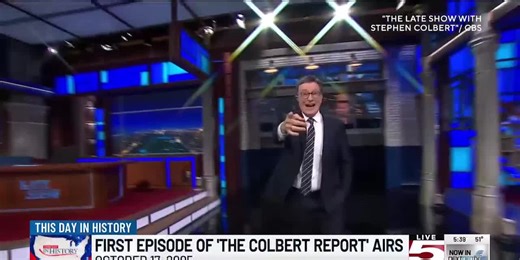 VIDEO: This Day in History: Oct. 17, 2005: ‘The Colbert Report’ debuts on Comedy Central