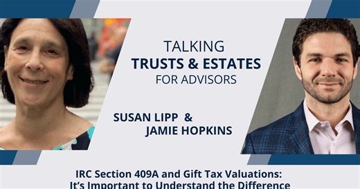 Talking T&E for Advisors IRC Section 409A vs Gift Tax Valuations