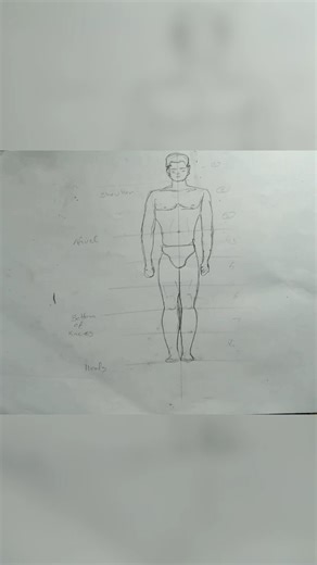 Figure drawing with loomis method | loomis method Drawing | How to draw full body Drawing #shorts