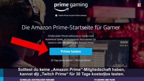 Amazon Prime mit Twitch verbinden