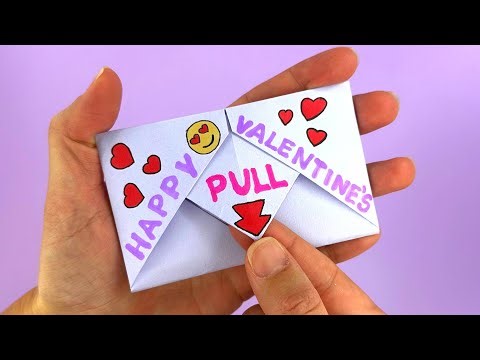 Surprise Message Card, Origami Valentines day