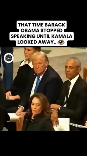 Unbelievable Truth 👁️ on Instagram: "They told you it was just a strange moment in a speech… but Obama’s chilling pause, refusing to speak until Kamala Harris averted her gaze, reveals the hidden hierarchy and psychological control at the highest levels of power. Here’s what they don’t tell you: ✅ This was a public display of dominance, a non-verbal command establishing the pecking order. It’s a power move used in intelligence and occult circles to enforce submission. ✅ The unbroken stare is a 
