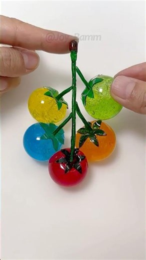 🍒🍅Cherry Tomato Squishy DIY with Nano Tape! #실리콘테이프