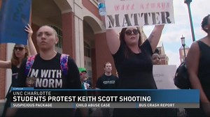 UNCC students stage Scott protest