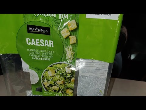 Marketside Caesar Salad Kit from Wal-Mart. Fresh In...Fresh Out! "Salad Building"