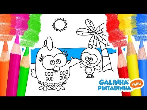 Desenhar e colorir GALINHA PINTADINHA e PINTINHO AMARELINHO Desenho para pintar