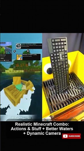 Realistic Minecraft Combo: Actions & Stuff + Better Waters + Dynamic Camera