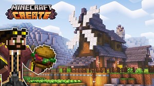 I built a WORKING WINDMILL in Minecraft Create Mod