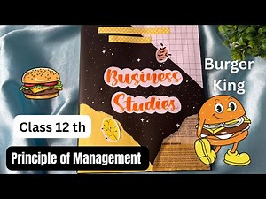 Project on principle of management of burger king | Business studies project class 12