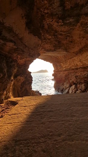 The 'Rave Cave' on a calm sunny day! Have you been? 😍🏞🌊🌅 | The IBIZA Explorer