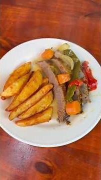 BAKED MEAT WITH POTATOES #homecookedfood