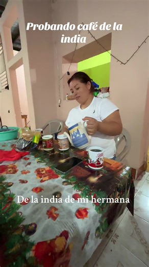 Probando café de la India