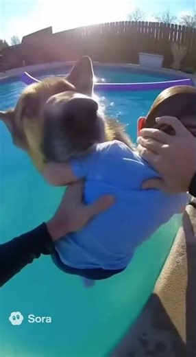 Smart Dog Rescues Baby in Swimming Pool