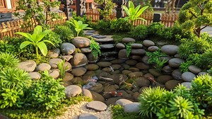 8 Desain Kolam Ikan Batu Alam Kecil, Cocok Jadi Hiasan Rumah 2025