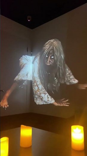 😱 Horror Comes to Life with Immersive Projection Mapping #projectionmapping #interactive