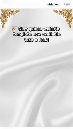 Elegant Quinceañera Website Invitation Template