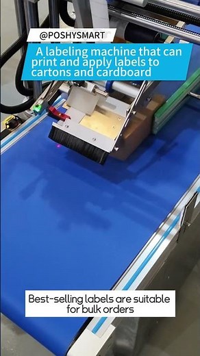 A labeling machine that can print and apply labels to cartons and cardboard