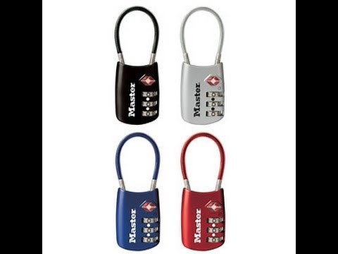 Master Lock TSA Accepted Cable Luggage Lock, How to Reset Combination