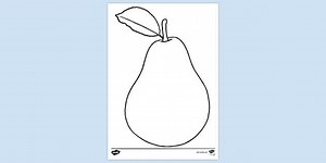 Pear Colouring Sheet