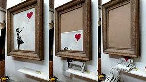 Banksy artwork shred video