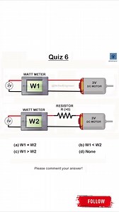 Quiz No:6- Motor and Series Resistor | Fan Speed Controller #electronics #physics #motor #resistance | Electronics Byte