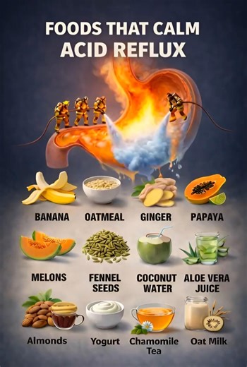 Heartburn? Eat These Foods #AcidReflux #GERD #HeartburnRelief #HealthyGut