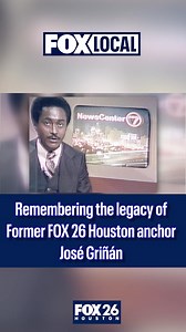 FOX 26 has learned former FOX 26 Anchor José Griñán has passed away. José was a beloved and familiar face in Houston – leaving an indelible mark on the city and on its broadcasting landscape, spending 30 years here at FOX 26. We at FOX26 hope everyone takes a moment to share their condolences and memories of the great anchor. What was your favorite memory of José Griñán? | FOX 26 Houston