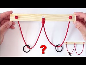 Impossible Japanese Rope and Ring Puzzle - How to Make and Solve - Paracord Diamond knot Version