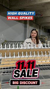 🥳 11.11 SALE 🥳 Wall Spikes - Anti-climb, anti-theft. Ideal for protecting walls, security fencing, gates and flat roofs. ✅ Easy to install ✅ Affordable ✅ Effective intrusion deterrent #wallspikes #razorspikes #starshapedspikes #spikes #security #fencing #galavanizedsteel #galavanized #wall #fence #anticlimb #antitheft #tools #hardware #DirectSupplier #modernstyle #pambakod #construction #building #projects #fyp #Wiremesh #joyawiremesh #manufacturer #1111Sale #ElevenEleven #ElevenElevenSale #sa