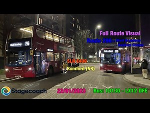 Route Visual~296: Ilford Broadway - Romford Station | 10130 | LX12 DFE