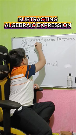 Subtracting algebraic expression #math #maths #mathlearning #mathematics #matheducation #mathchallenge #fritztylermathtutorial | Fritz Tyler math tutorial