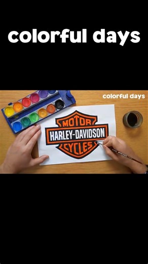HARLEY-DAVIDSON logo painting