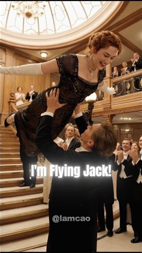 The ending we all hoped for 🚢🎬 Part 2 of the final dance scene from "Dirty Dancing" 💃 Titanic style